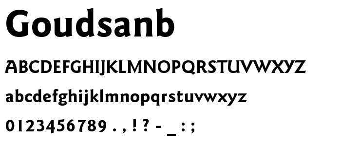 Goudsanb font