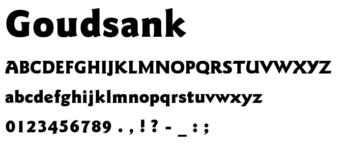 Goudsank font