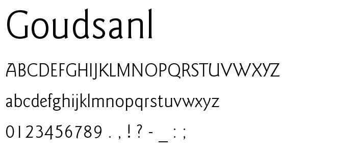 Goudsanl font