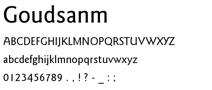 Goudsanm font