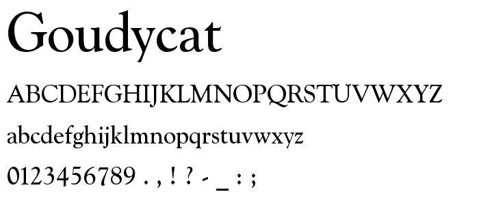 Goudycat font