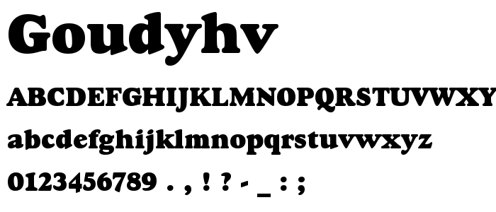 Goudyhv font