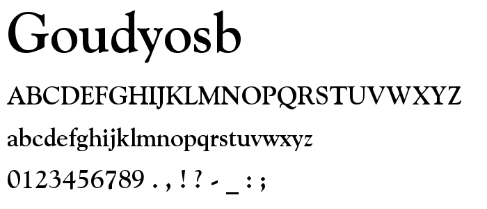 Goudyosb font