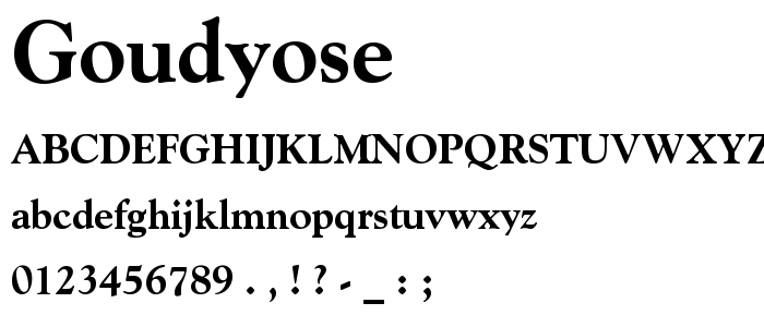 Goudyose font