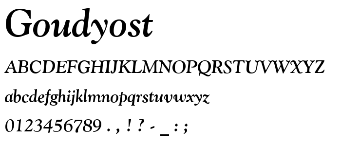 Goudyost font