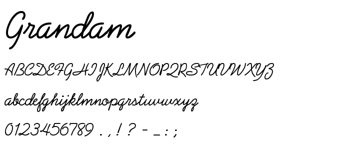 Grandam font