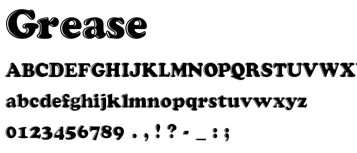 Grease font