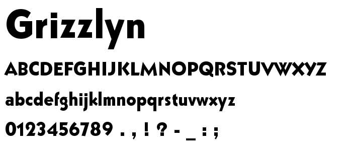 Grizzlyn font
