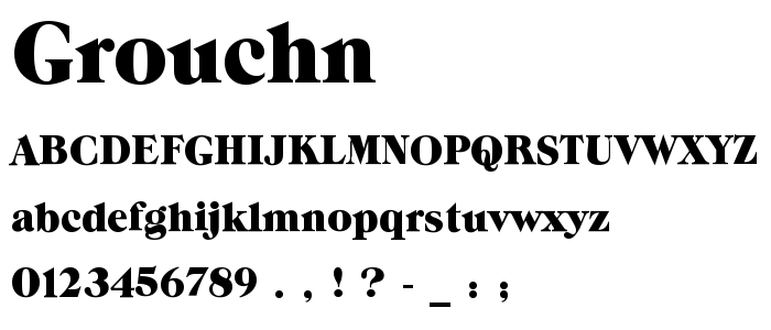 Grouchn font