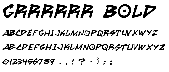 Grrrrrr_Bold font