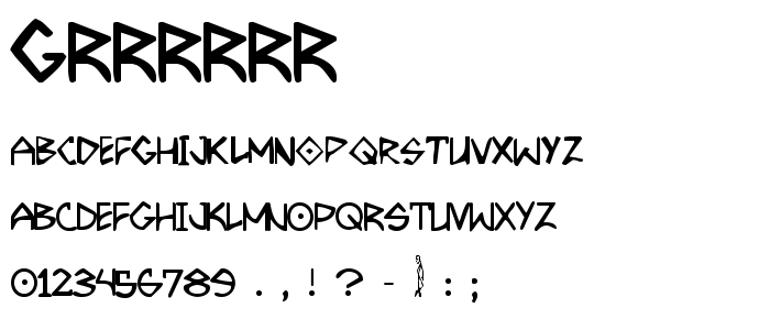 Grrrrrr font