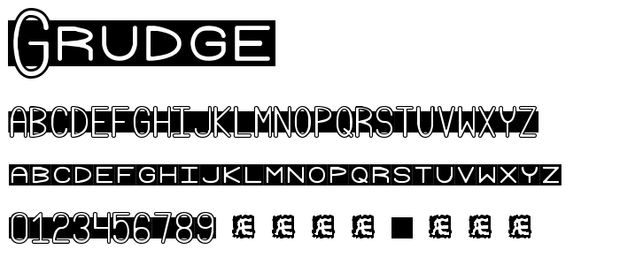 Grudge font