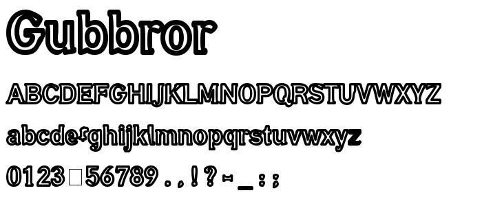 Gubbror font