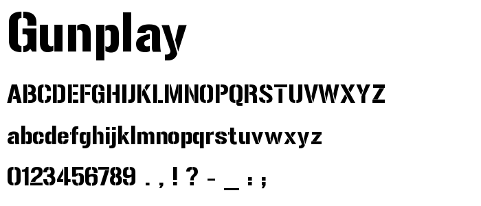 Gunplay font