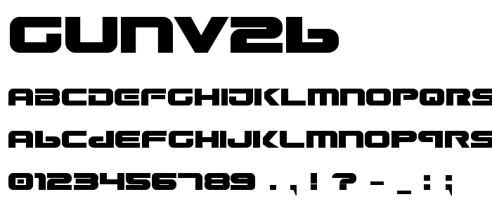 Gunv2b font