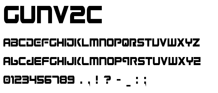 Gunv2c font