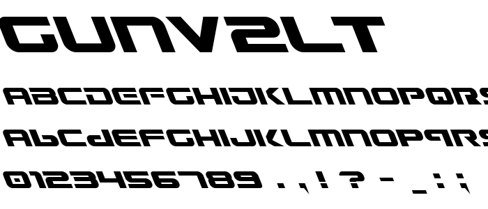 Gunv2lt font