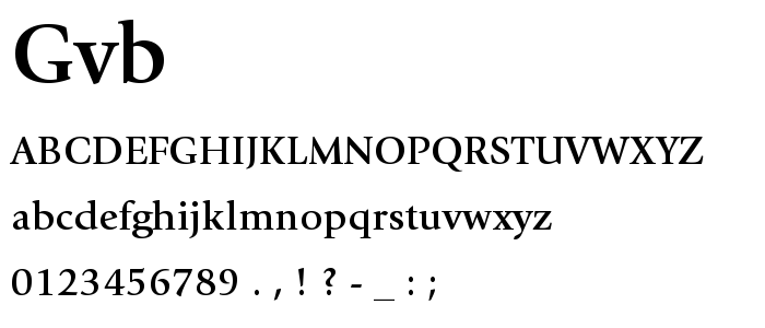 Gvb font