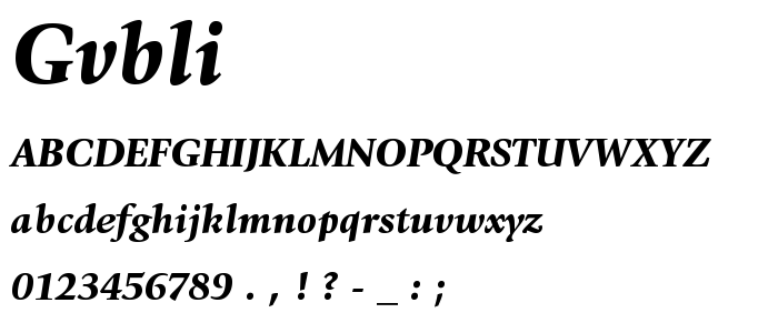 Gvbli font