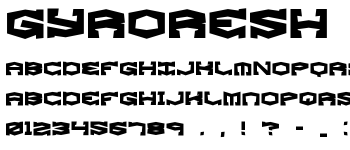Gyroresh font
