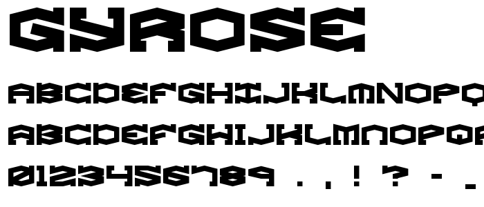 Gyrose font