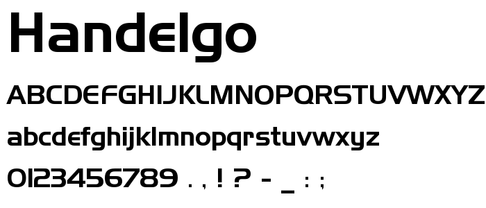 Handelgo font