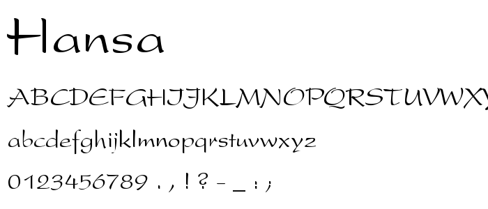 Hansa font