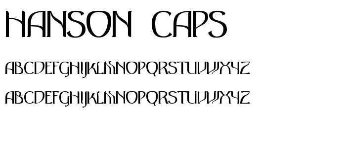 Hanson_Caps font