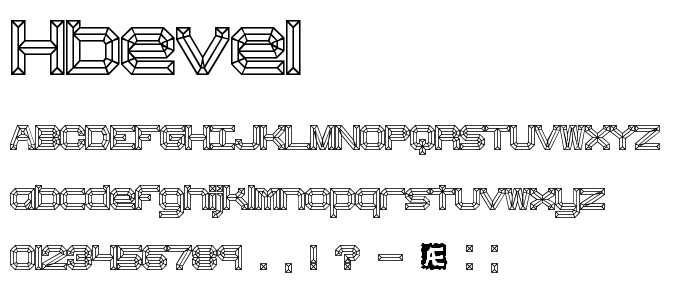 Hbevel font