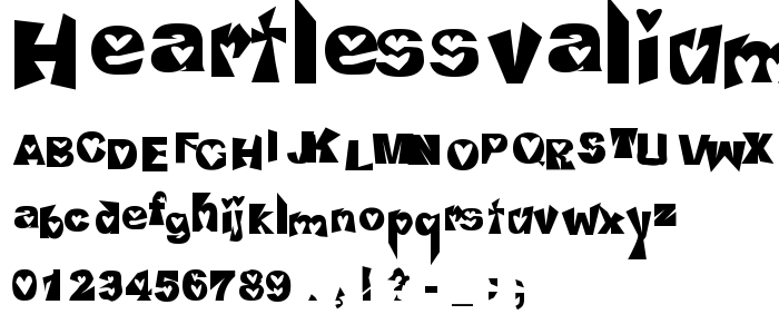 Heartlessvalium font