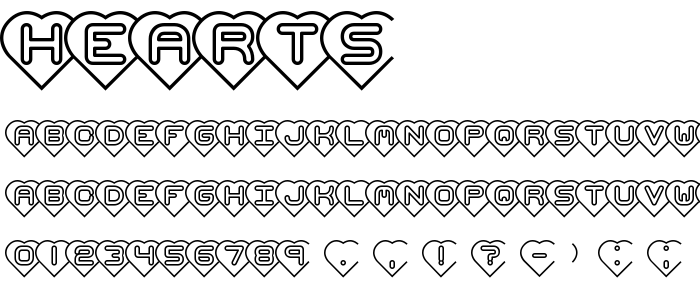 Hearts font
