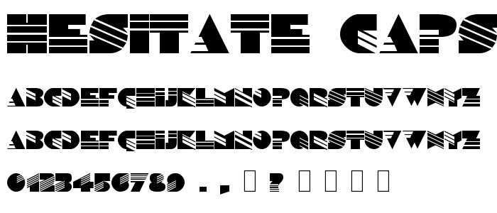 Hesitate_Caps font