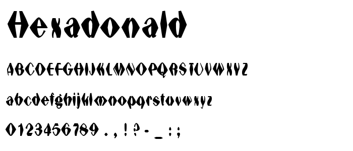 Hexadonald font