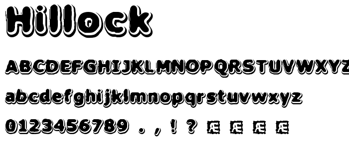 Hillock font