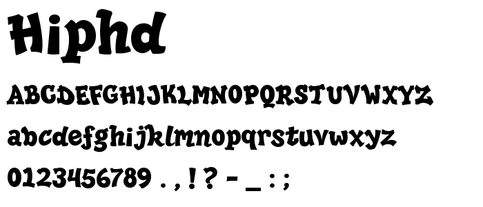 Hiphd font