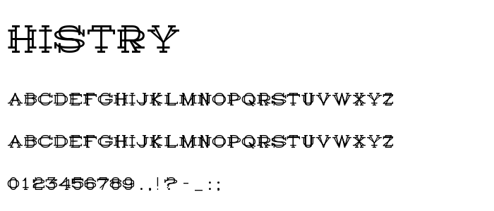 Histry font