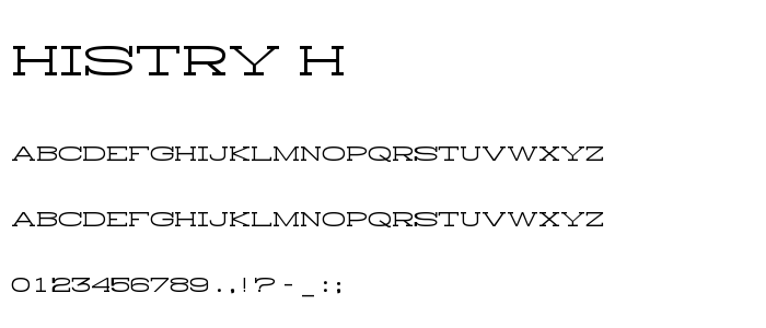 Histry_H font