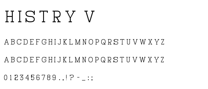 Histry_V font