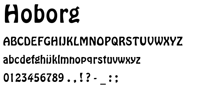 Hoborg font