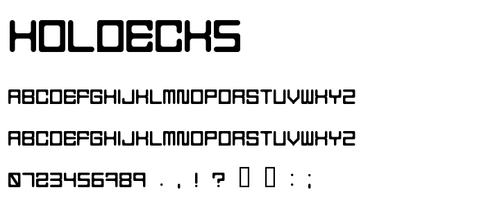 Holdeck5 font