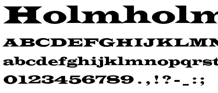 Holmholm font