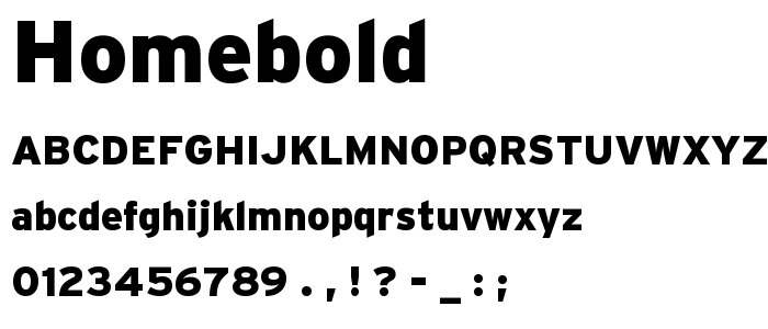 Homebold font