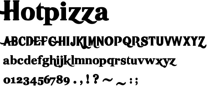 Hotpizza font