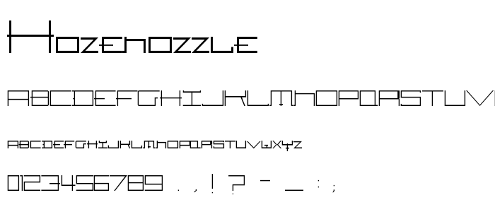 Hozenozzle font