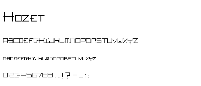 Hozet font