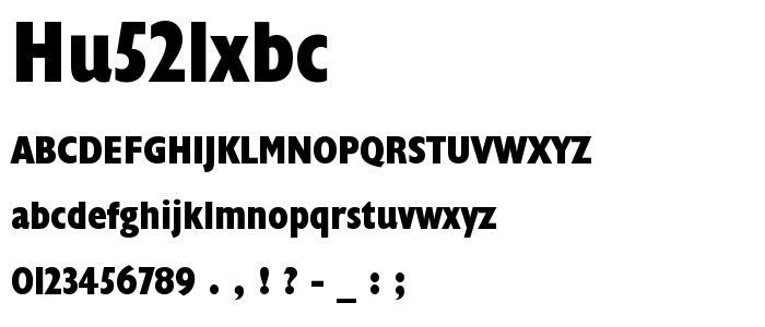 Hu521xbc font