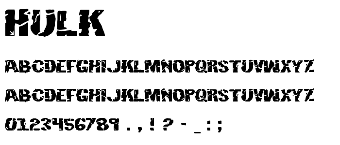 Hulk font