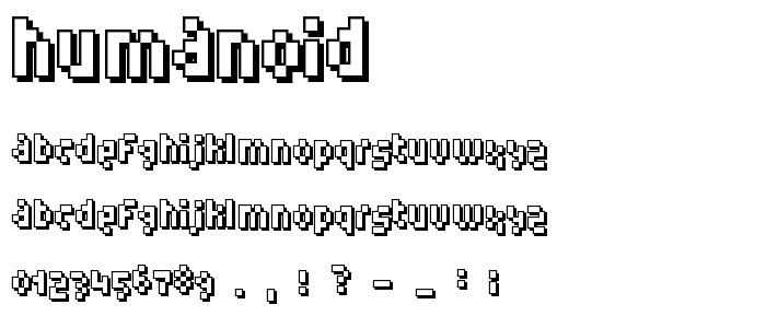 Humanoid font