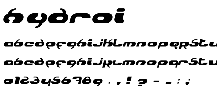 Hydroi font