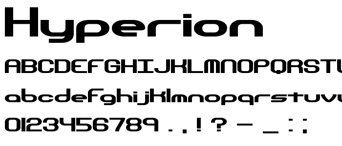 Hyperion font